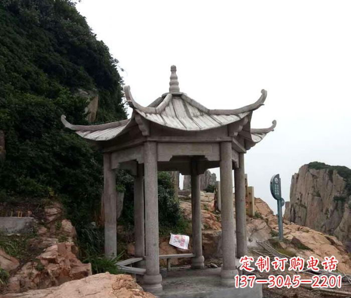 江西风格独特的仿古凉亭石雕