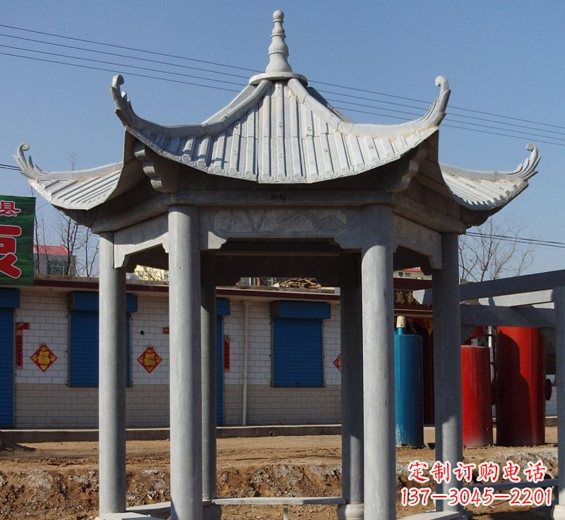 江西精美仿古石雕凉亭