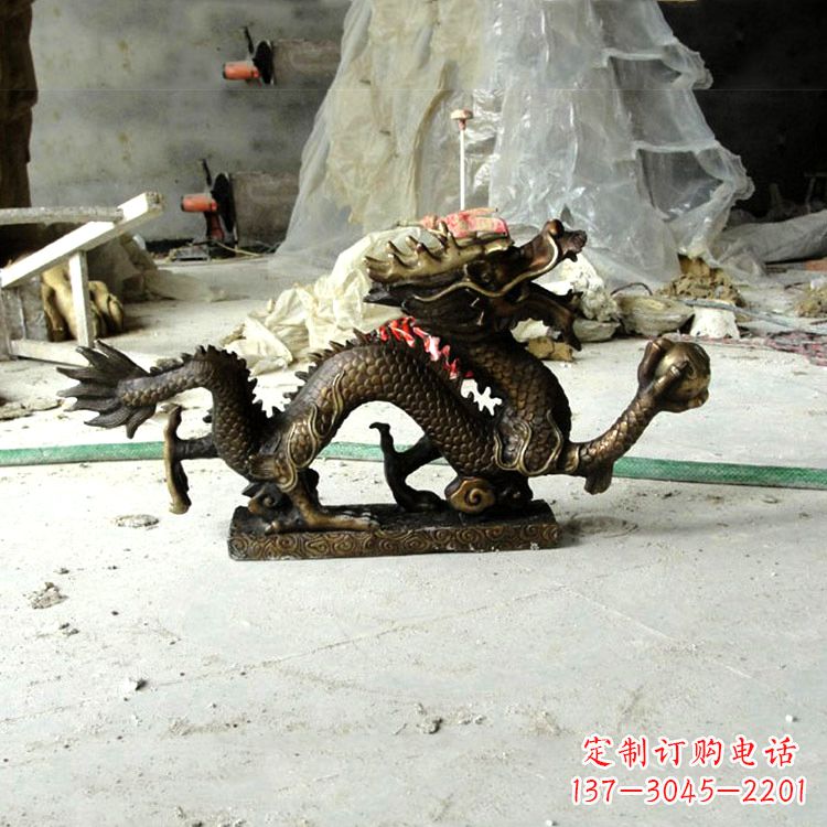江西精美仿古龙铜雕塑