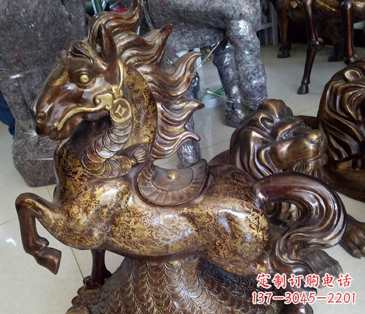 江西仿古雕塑马摆件