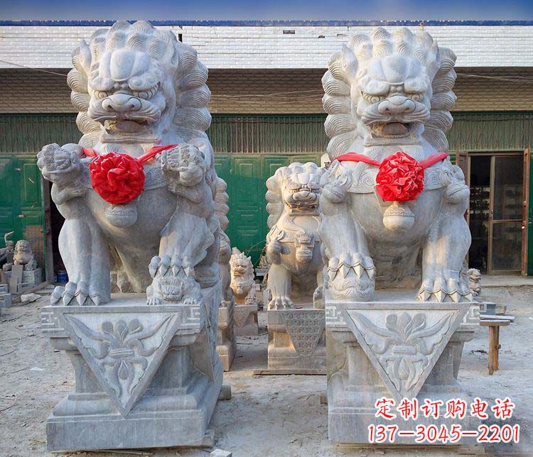 江西仿古门口看门狮子石雕
