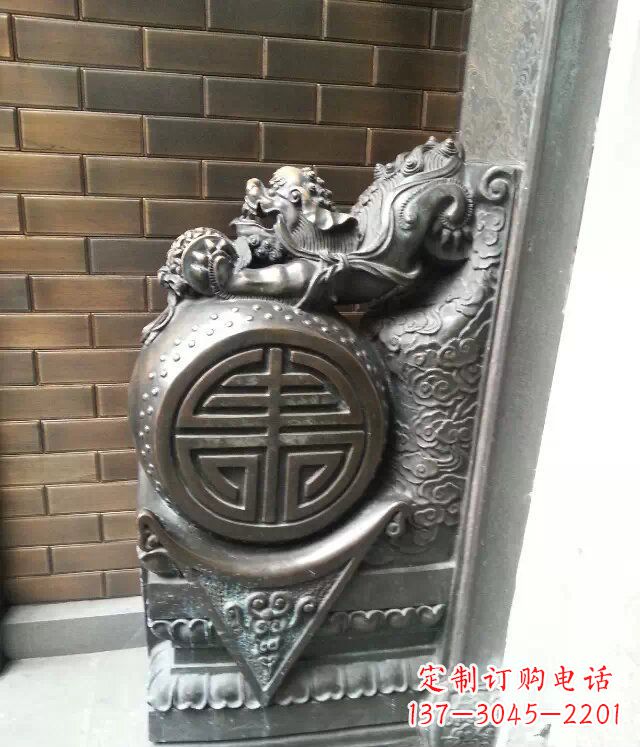 江西精美仿古门墩铜雕