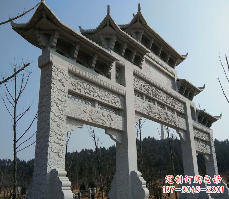 江西仿古牌坊石雕定制
