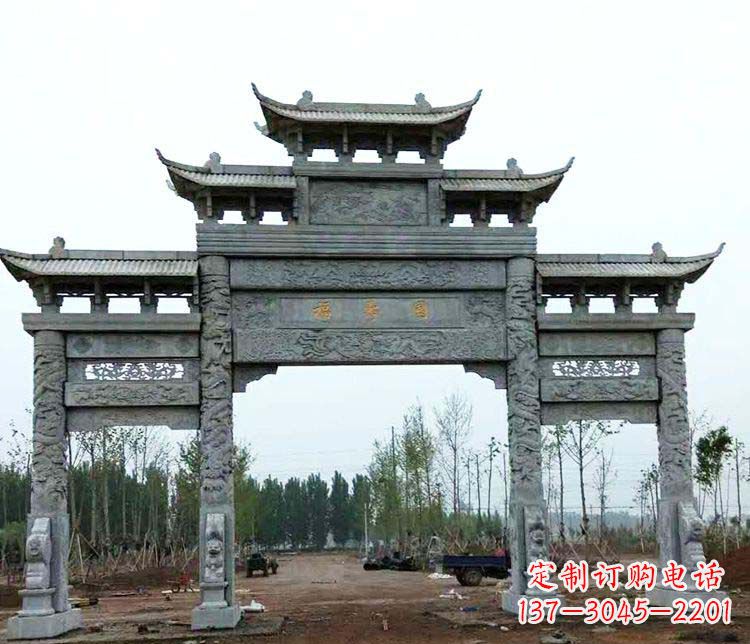 江西精美石雕牌坊雕塑