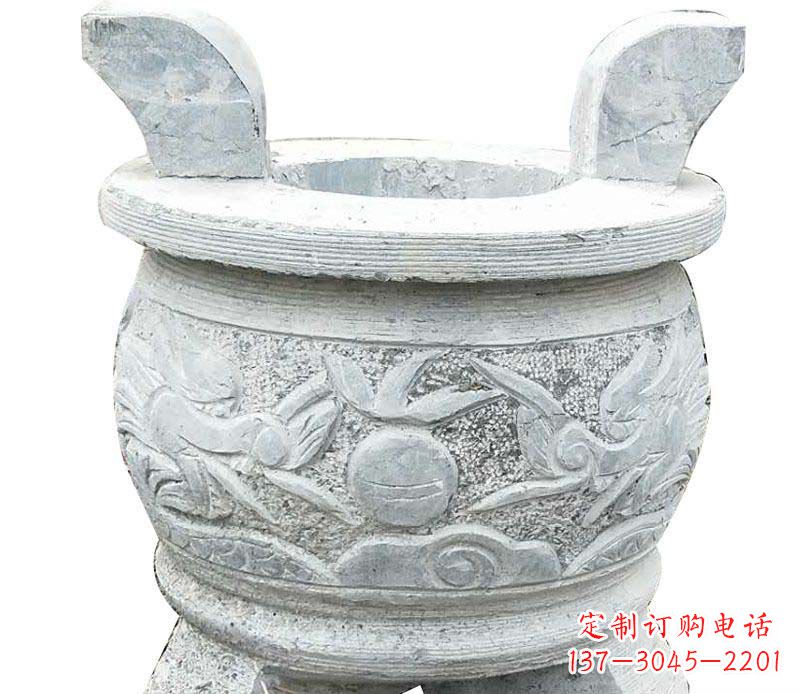 江西精美仿古三足香炉石雕