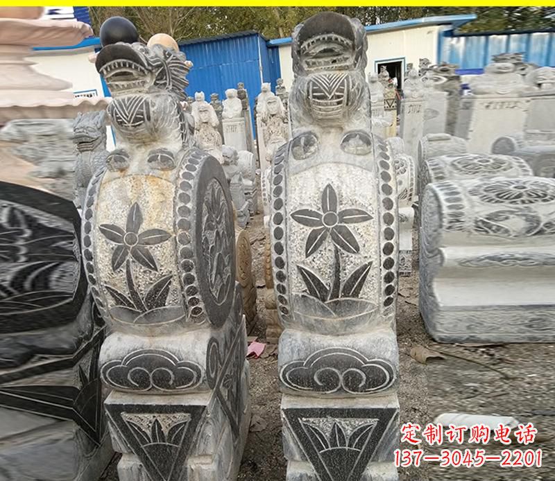 江西仿古石门墩雕塑,传承历史文化