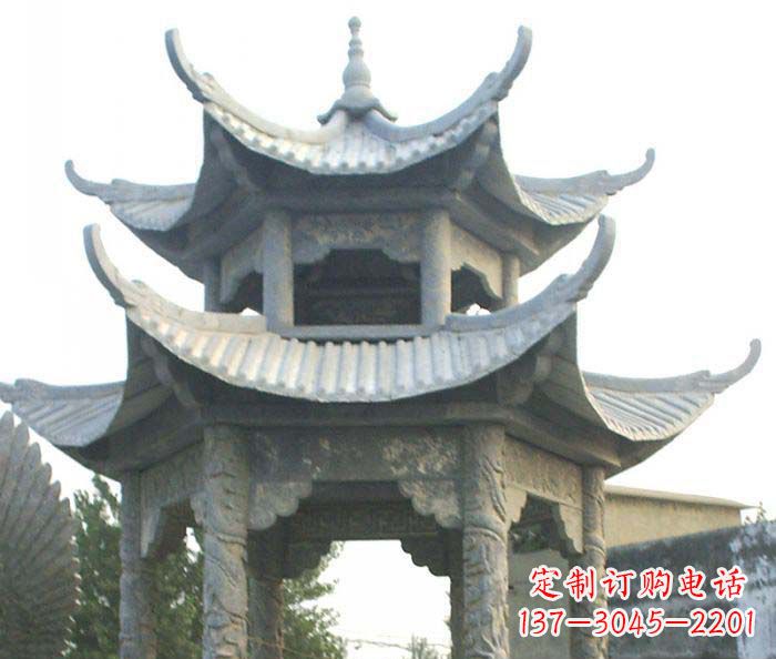 江西仿古双层石雕凉亭