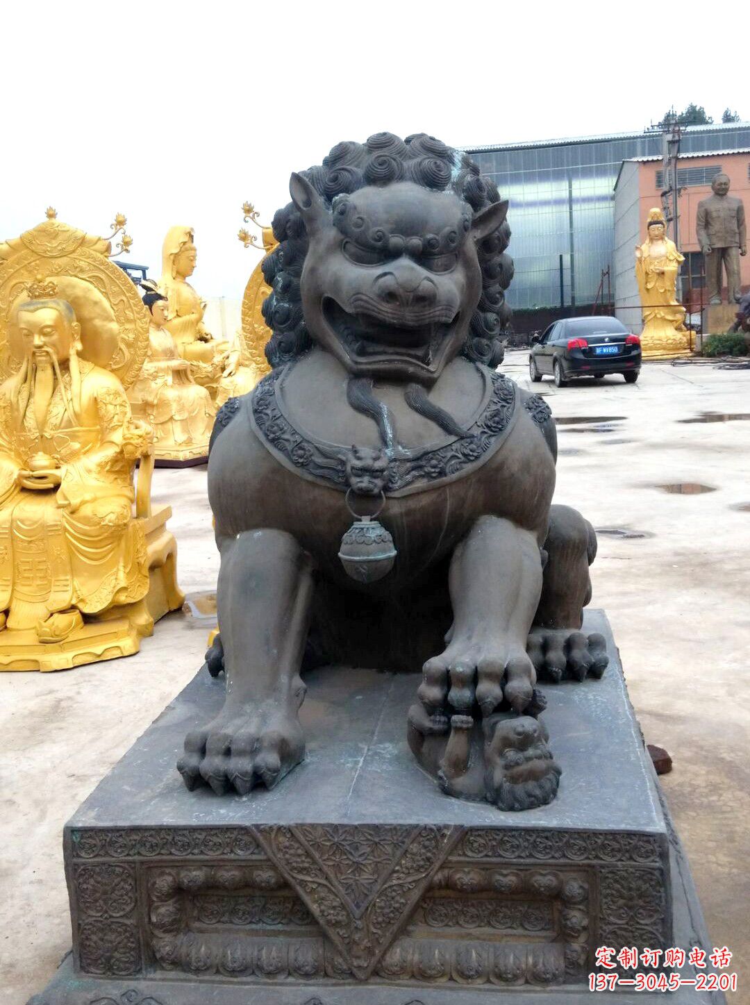江西精美仿古铜狮子雕塑