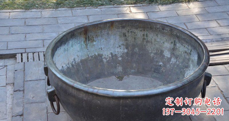 江西仿古纹饰铜水缸雕塑