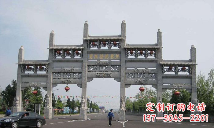 江西精美仿古石雕牌坊雕塑
