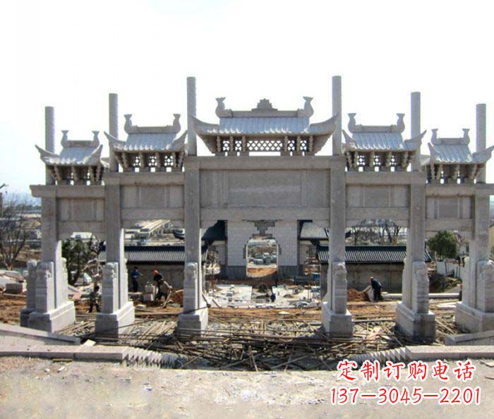 江西仿古牌坊雕塑,定制专属你的古典魅力