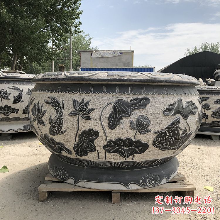 江西仿古鱼缸花盆摆件