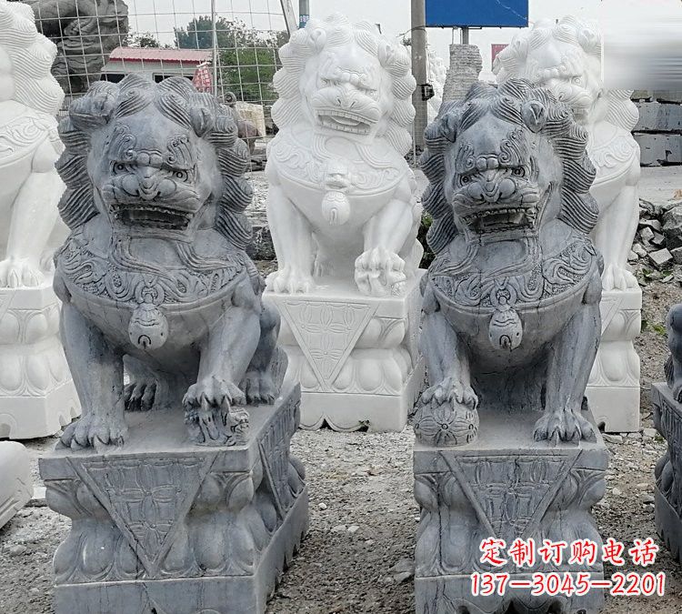 江西仿古青石狮子塑像