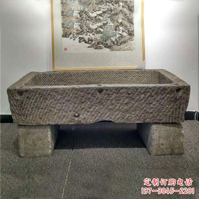 江西仿古做旧石槽雕塑