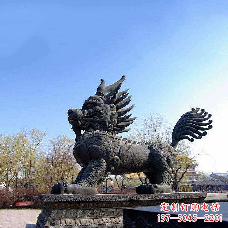 江西古典麒麟雕塑,精美绝伦