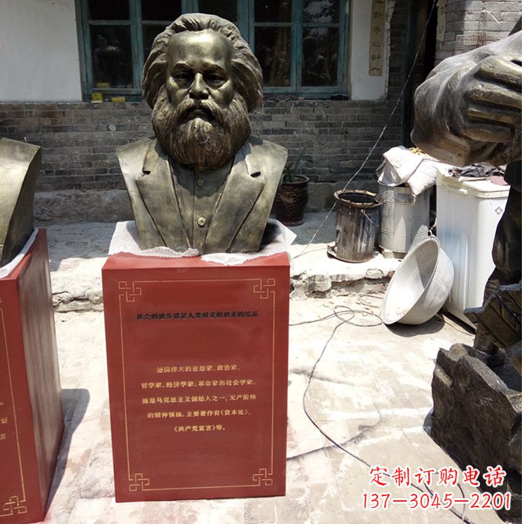 江西仿铜名人马克思头像雕塑