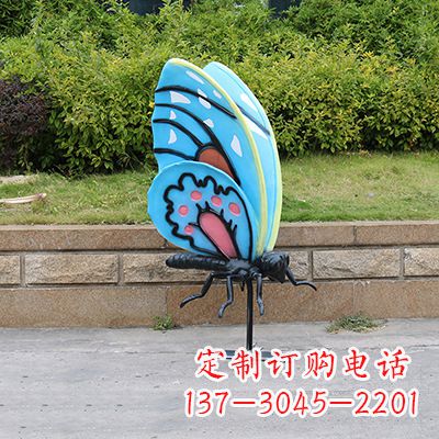 江西蓝色大号蝴蝶雕塑