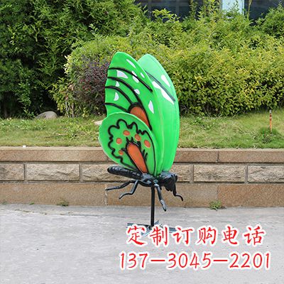 江西大号蓝色蝴蝶定制雕塑