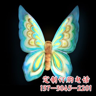 江西 大号蓝色发光蝴蝶塑像