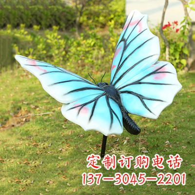 江西浅蓝白色蝴蝶雕塑