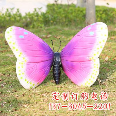 江西仿真蝴蝶_紫白色款35x65x42