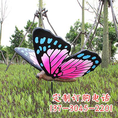 江西仿真蝴蝶_紫蓝黑款100x95x60