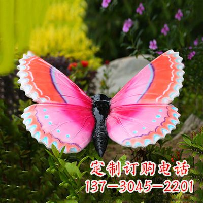 江西仿真蝴蝶_紫红色款80x68x35