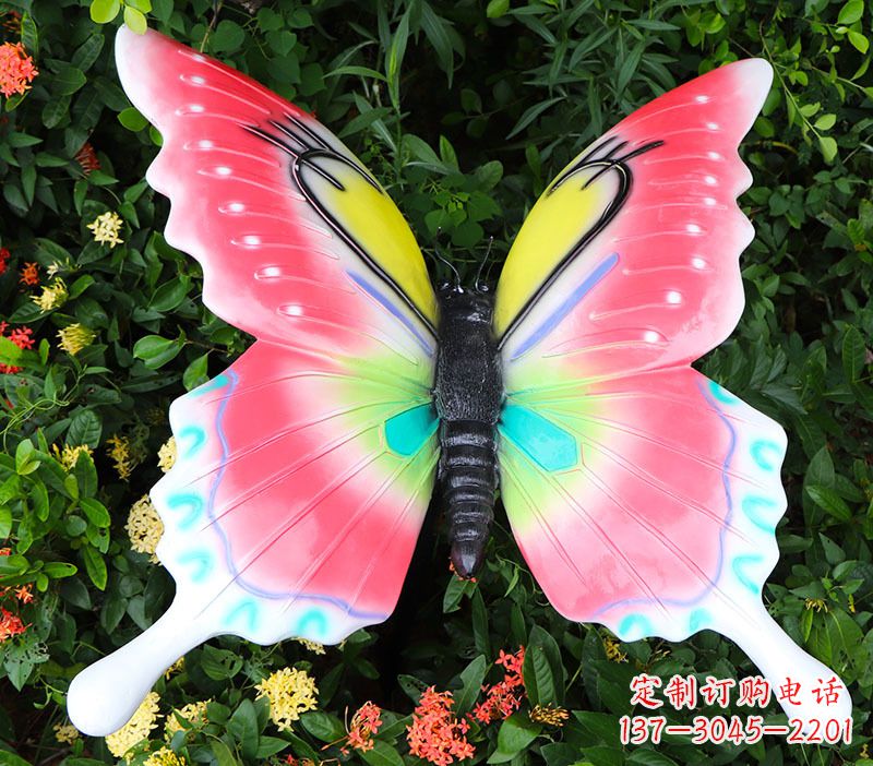 江西豪华蝴蝶彩绘树脂雕塑