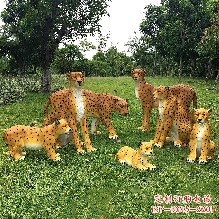 江西精美玻璃钢豹雕塑