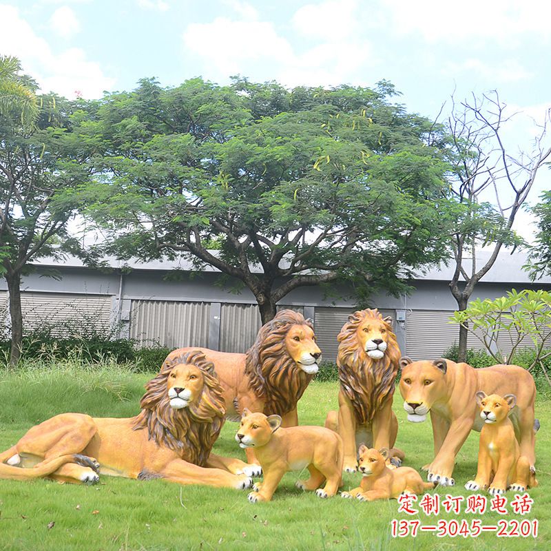 江西精美玻璃钢狮子雕塑