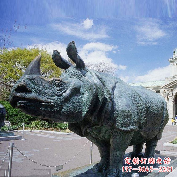 江西高端犀牛铜雕艺术品