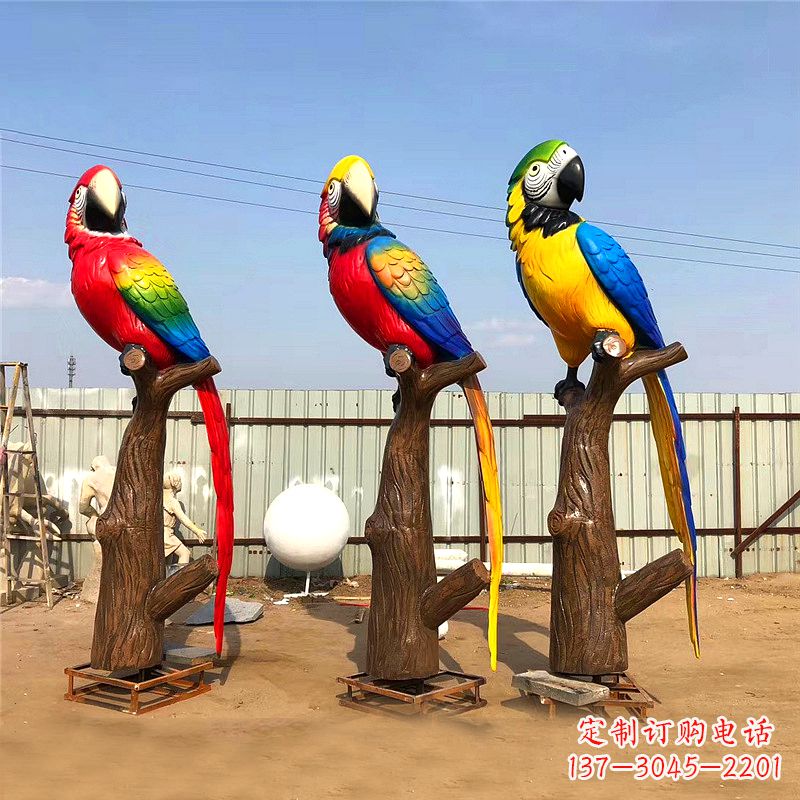 江西玻璃钢鹦鹉雕塑
