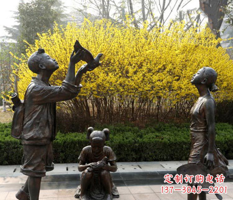 江西精致可爱的儿童铜雕
