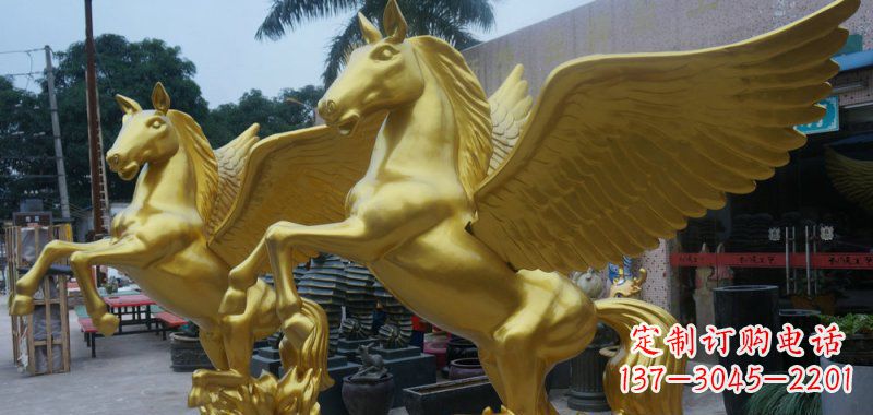 江西飞马玻璃钢仿铜动物雕塑