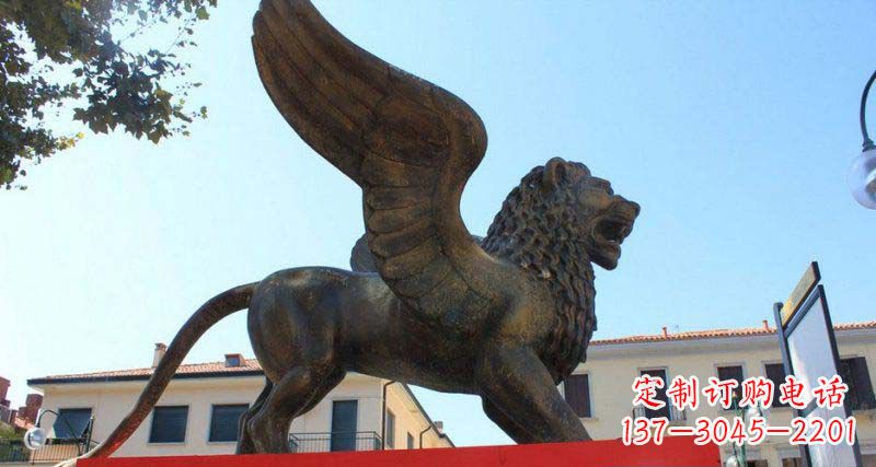 江西飞狮门口狮子铜雕