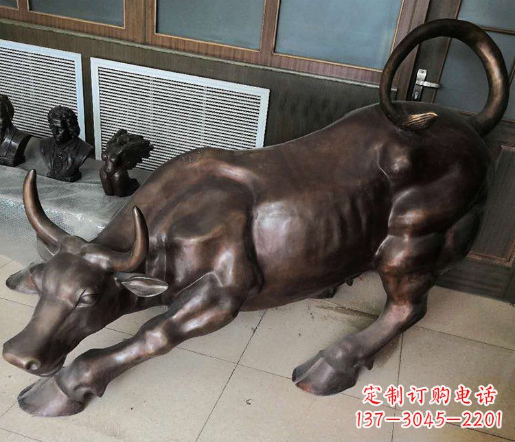 江西风水办公牛铜雕塑