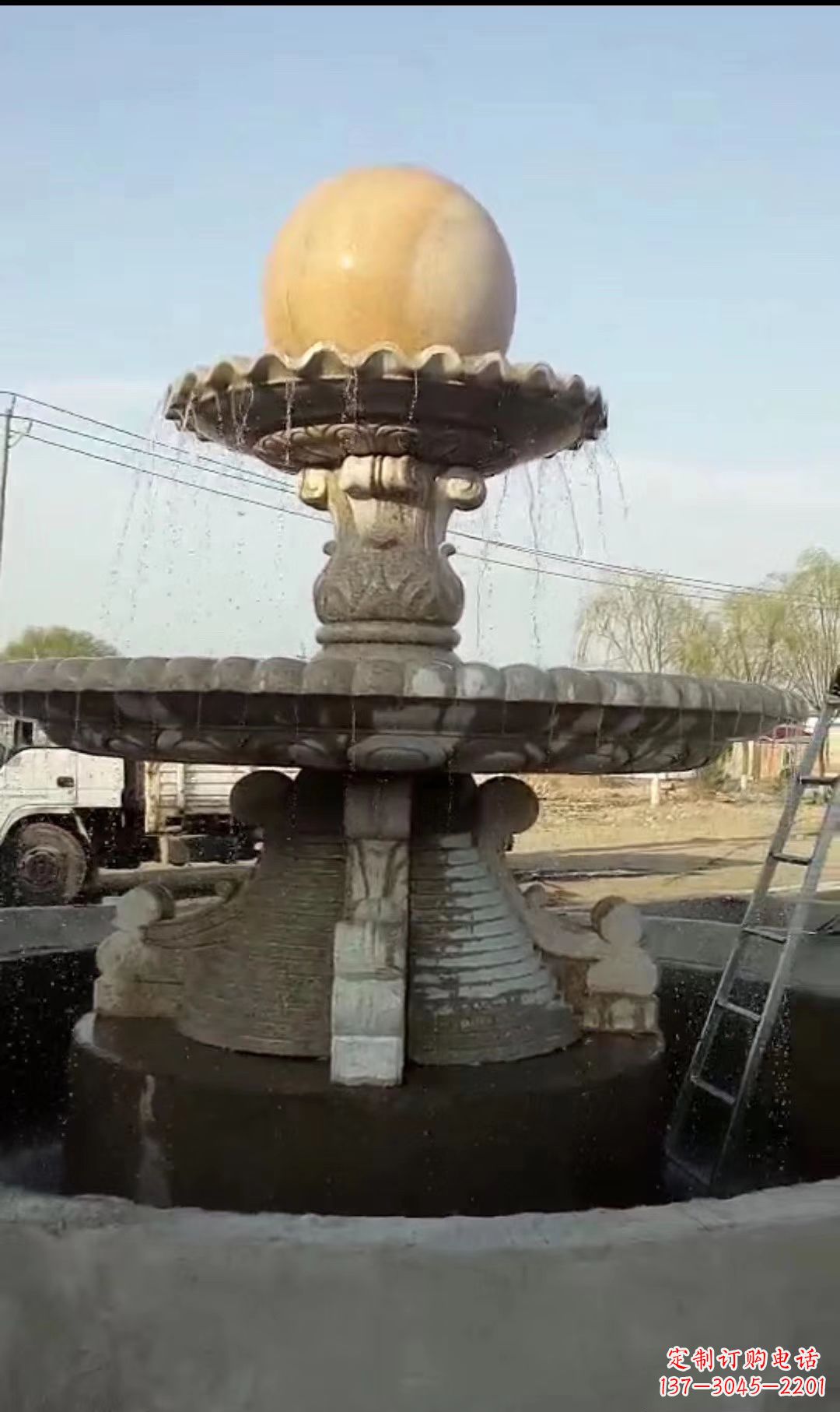 江西风水球喷泉石雕景观雕塑