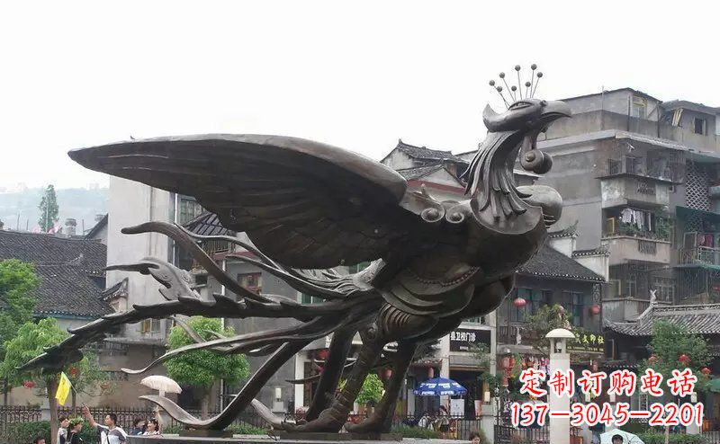 江西凤凰公园景观铜雕