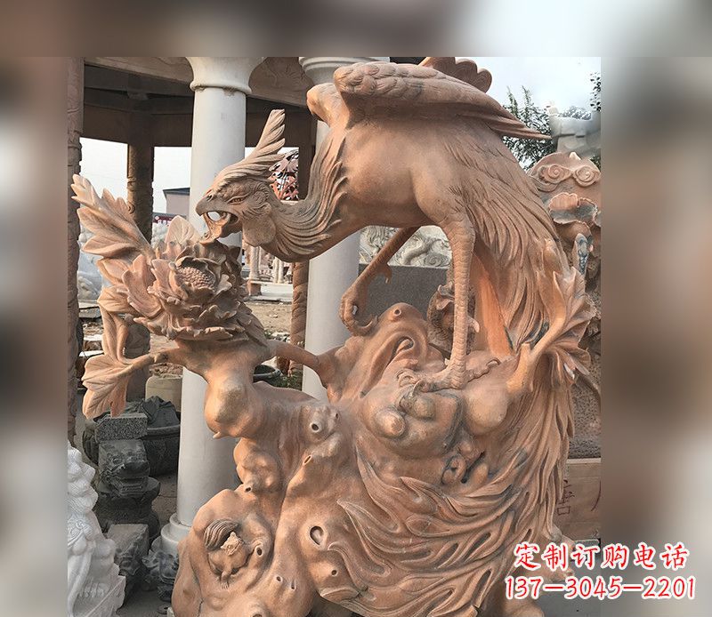 江西凤凰牡丹石雕