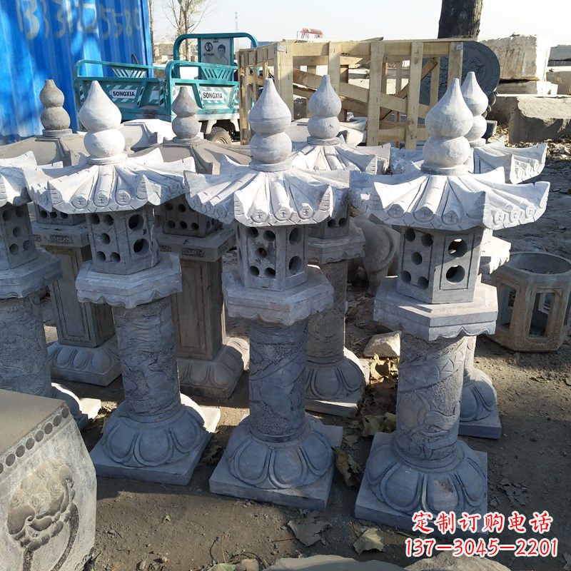 江西高墩青石中式灯笼