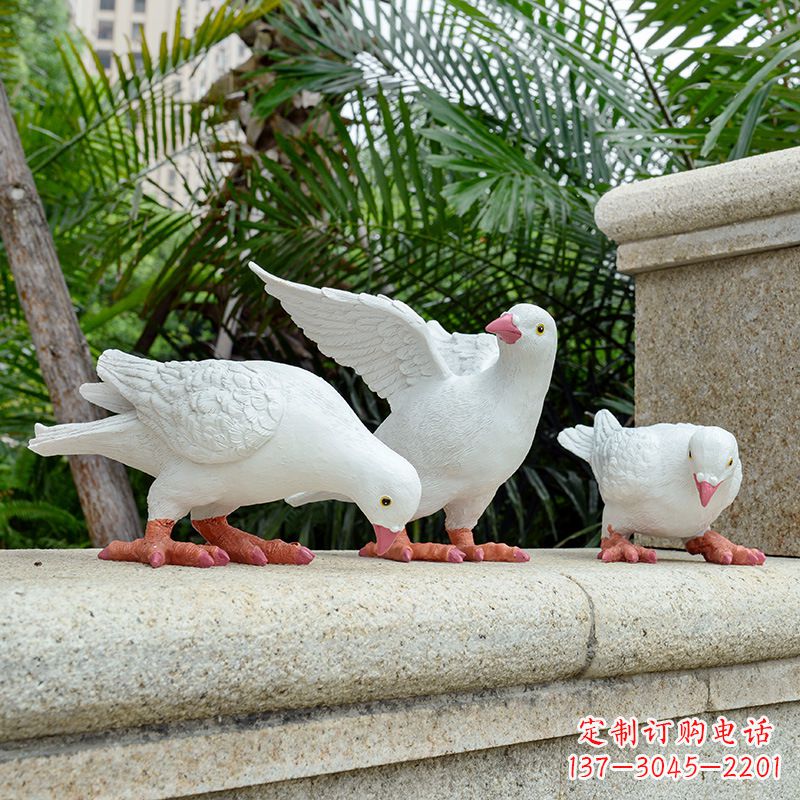 江西纯美飞翔——手工鸽子雕塑
