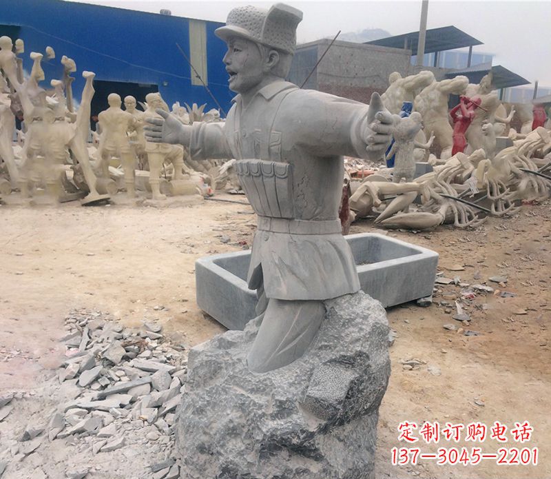 江西中领雕塑荣誉历史革命先驱黄继光石雕