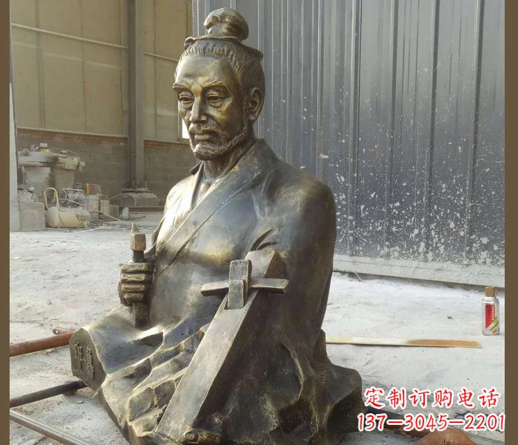江西青铜鲁班雕塑,赞颂传统工匠精湛技艺