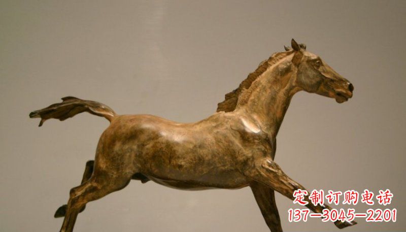 江西铜雕动物奔跑马