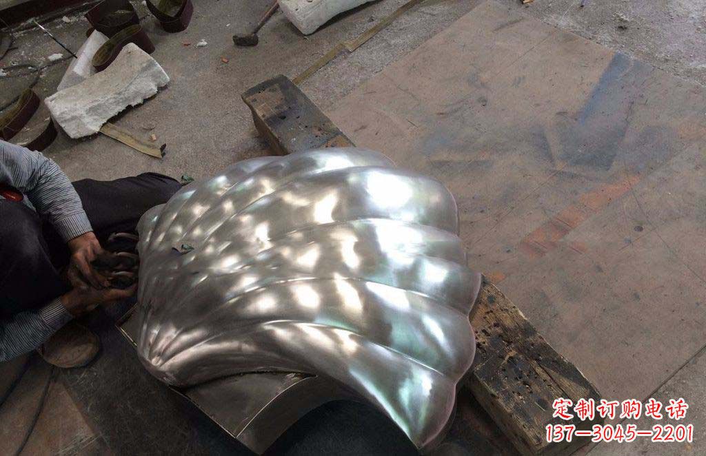 江西精致现代的不锈钢贝壳雕塑