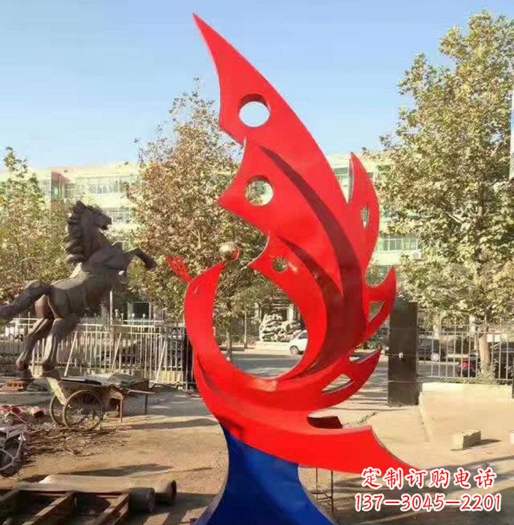江西艺术精美的不锈钢凤凰雕塑