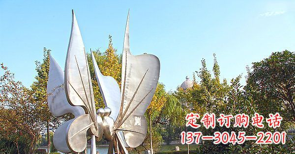 江西英伦风格精致不锈钢抽象蝴蝶雕塑
