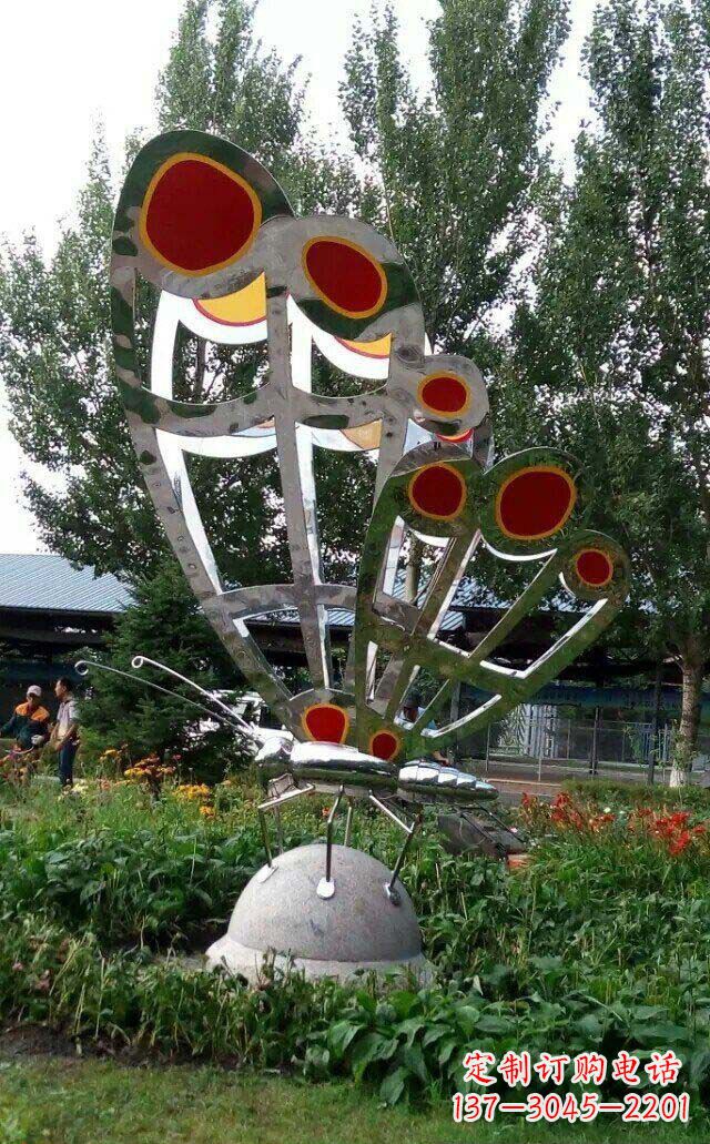 江西现代艺术不锈钢蝴蝶雕塑