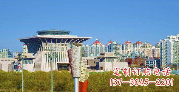 江西高端特色不锈钢抽象火炬雕塑