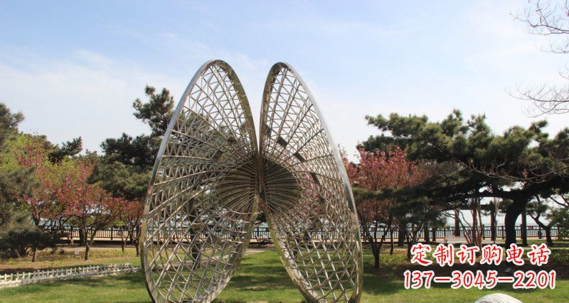 江西公园不锈钢抽象扇贝雕塑
